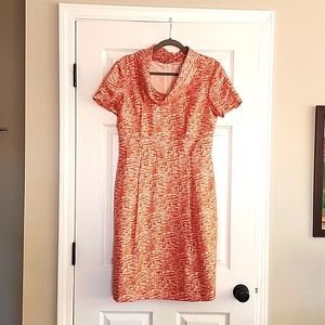 Banana Republic Coral/Cream Dress size 10